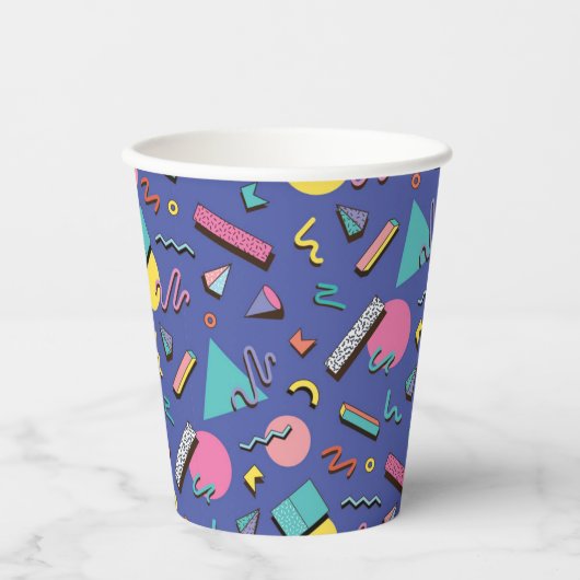 Retro Geometric Pattern Papieren Bekers (Voorkant)