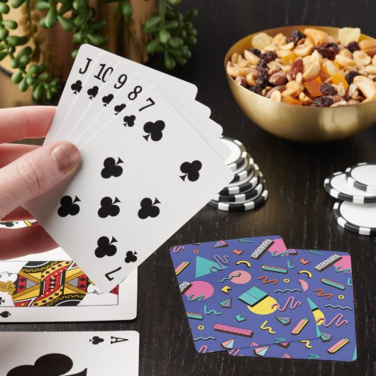 Retro Geometric Pattern Pokerkaarten (Insitu)