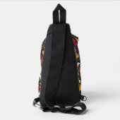 Retro Geometric Pattern Sling Bag (Achterkant)