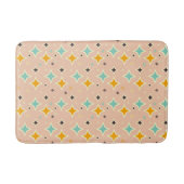 Retro geometric pattern with teal, orange, black badmat (Voorkant)