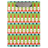 Retro Geometric Santa Clipboard Klembord (Voorkant)
