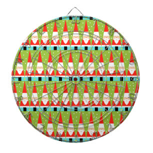 Retro Geometric Santa Dartboard Dartbord