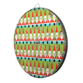 Retro Geometric Santa Dartboard Dartbord (Voorkant Rechts)