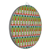 Retro Geometric Santa Dartboard Dartbord (Voorkant Links)