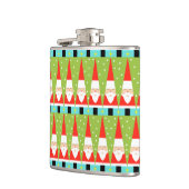 Retro Geometric Santa Flask Heupfles (Links)
