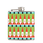 Retro Geometric Santa Flask Heupfles (Voorkant)