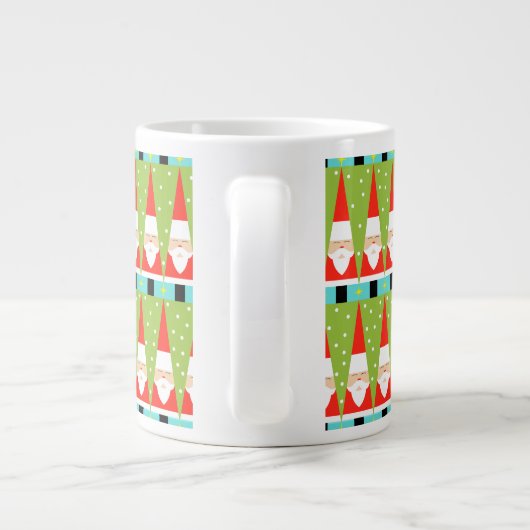 Retro Geometric Santa Jumbo Mok (Achterkant)