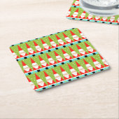 Retro Geometric Santa Paper Onderzetters (Schuin)