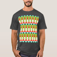 Retro Geometric Santa T-Shirt