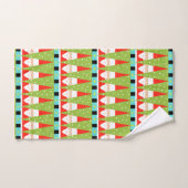 Retro Geometric Santa Towel Set Bad Handdoek (Handdoek)