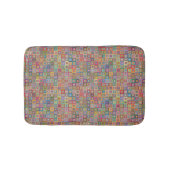 Retro Geometric Square Tile Pattern Badmat (Voorkant)