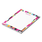 Retro Geometric Wild Psychedelic Pattern Notitieblok (Gedraaid)