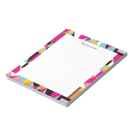 Retro Geometric Wild Psychedelic Pattern Notitieblok (Gedraaid)