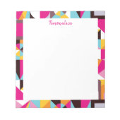 Retro Geometric Wild Psychedelic Pattern Notitieblok (Voorkant)