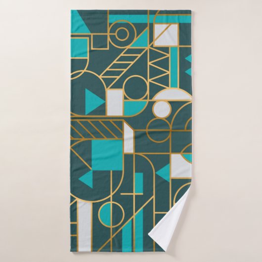 Retro géométrique : Poster minimaliste. (Serviette de bain)