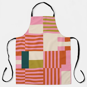 Retro Geometrisch Abstract Mozaïek Schort
