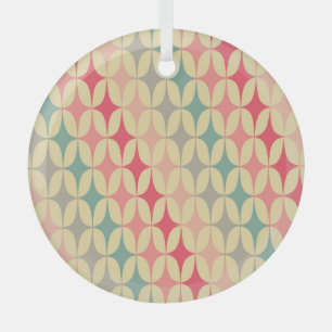 Retro geometrisch: diagonaal patroon. glas ornament