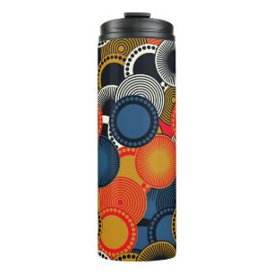 Retro Geometrisch: Golden Circles Harmony Thermosbeker