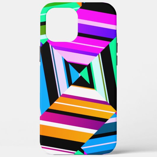 Retro geometrisch kleurrijk patroon Case-Mate iPhone case (Achterkant)