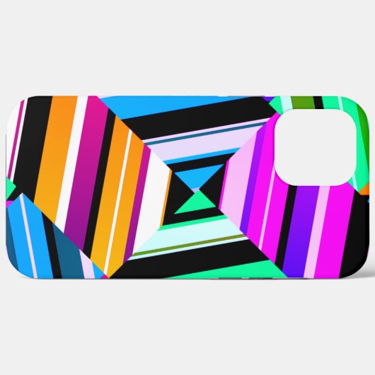 Retro geometrisch kleurrijk patroon Case-Mate iPhone case (Achterkant (horizontaal))