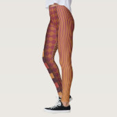 Retro geometrisch midden-eeuws patroon leggings (Links)