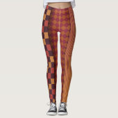 Retro geometrisch midden-eeuws patroon leggings (Voorkant)