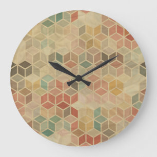Retro geometrisch: naadloos ontwerp grote klok