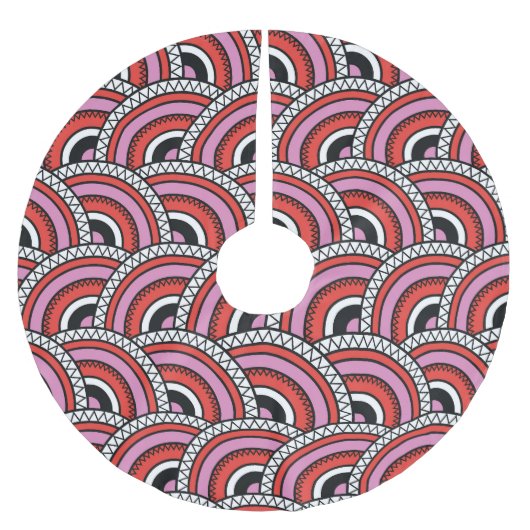 Retro geometrisch naadloos patroon kerstboom rok (Voorkant)