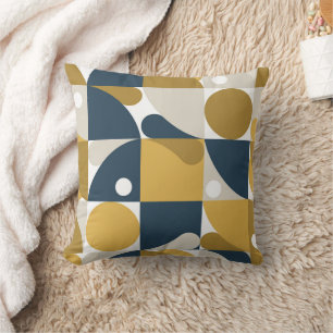 Retro geometrisch naadloos patroon met abstract kussen