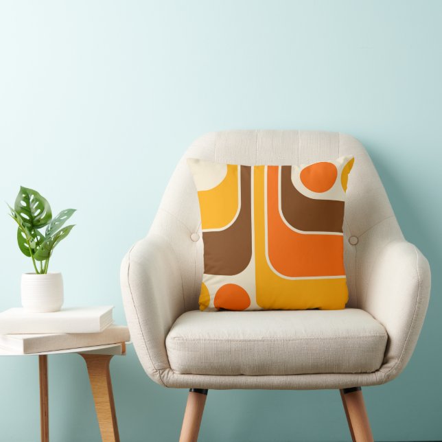 Retro geometrisch ontwerp Sierkussen (Stoel)