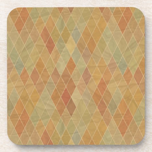 Retro geometrisch patroon 2 drankjes onderzetter (Voorkant)