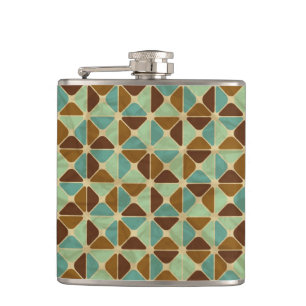 Retro geometrisch patroon 2 heupfles