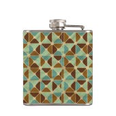 Retro geometrisch patroon 2 heupfles (Achterkant)