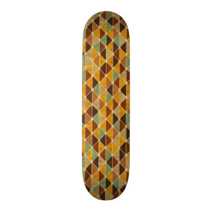 Retro geometrisch patroon 3 skateboard