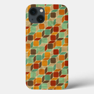 Retro geometrisch patroon 4 iPhone 13 hoesje
