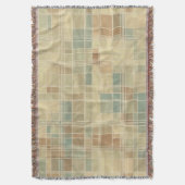 Retro geometrisch patroon 4 deken (Voorkant Verticaal)