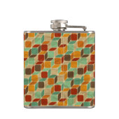 Retro geometrisch patroon 4 heupfles (Achterkant)