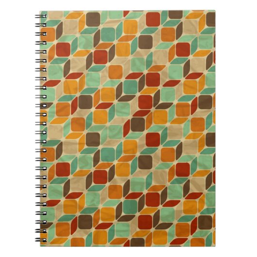 Retro geometrisch patroon 4 notitieboek (Voorkant)
