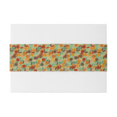 Retro geometrisch patroon 4 uitnodigingen wikkel (Achterkant Voorbeeld)