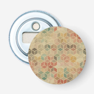 Retro geometrisch patroon 5 button flesopener