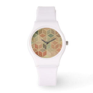 Retro geometrisch patroon 5 horloge