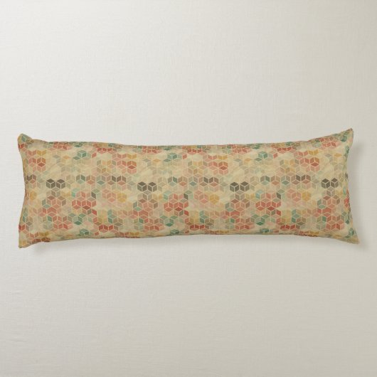 Retro geometrisch patroon 5 lichaamskussen (Achterkant)