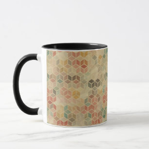 Retro geometrisch patroon 5 mok