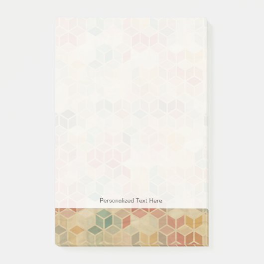 Retro geometrisch patroon 5 post-it® notes (Voorkant)