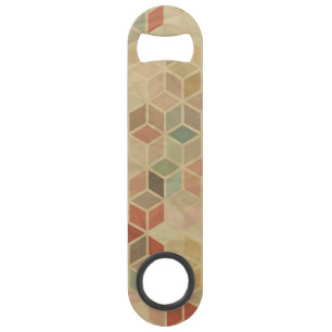 Retro geometrisch patroon 5 speed flessenopener