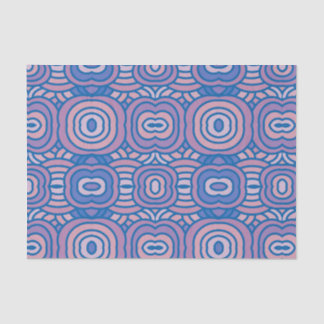 Retro geometrisch patroon in blauw en roze tissuepapier