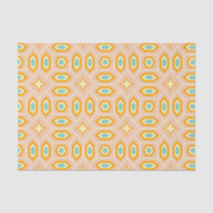 Retro geometrisch patroon met zeshoeken en sterren tissuepapier