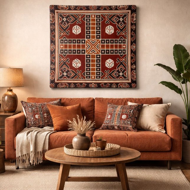 Retro geometrisch patroon mode achtergrond kussen (Creator heeft geüpload)