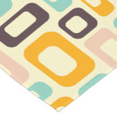 Retro geometrisch patroon op een lichtbeige achter korte tafelloper (Hoek)