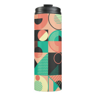 Retro geometrisch patroonontwerp thermosbeker